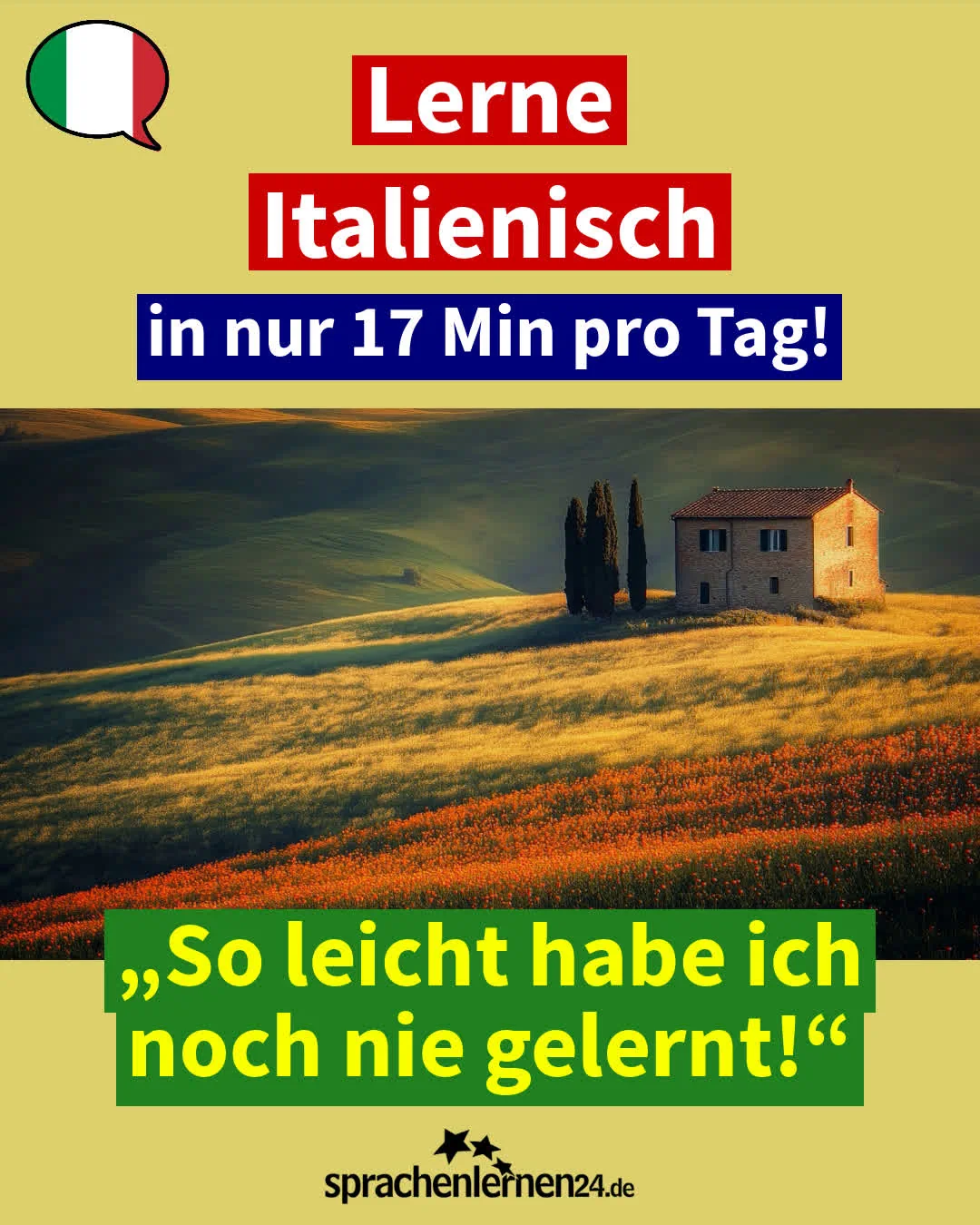 Die ideale Vorbereitung für alle, die als Au-pair nach Italien gehen möchten – täglich lernen