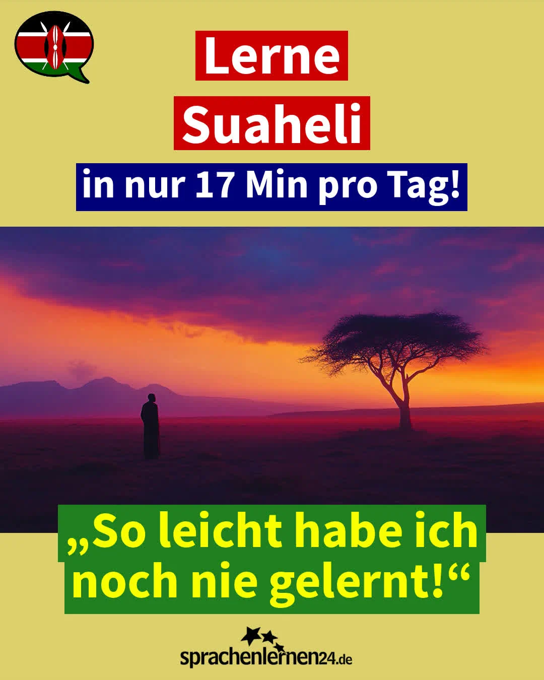 Lernen Sie Suaheli einmal anders! Mit dem Vokabeltrainer Liebe und Flirten erweitern Sie Ihren Horizont... – täglich lernen