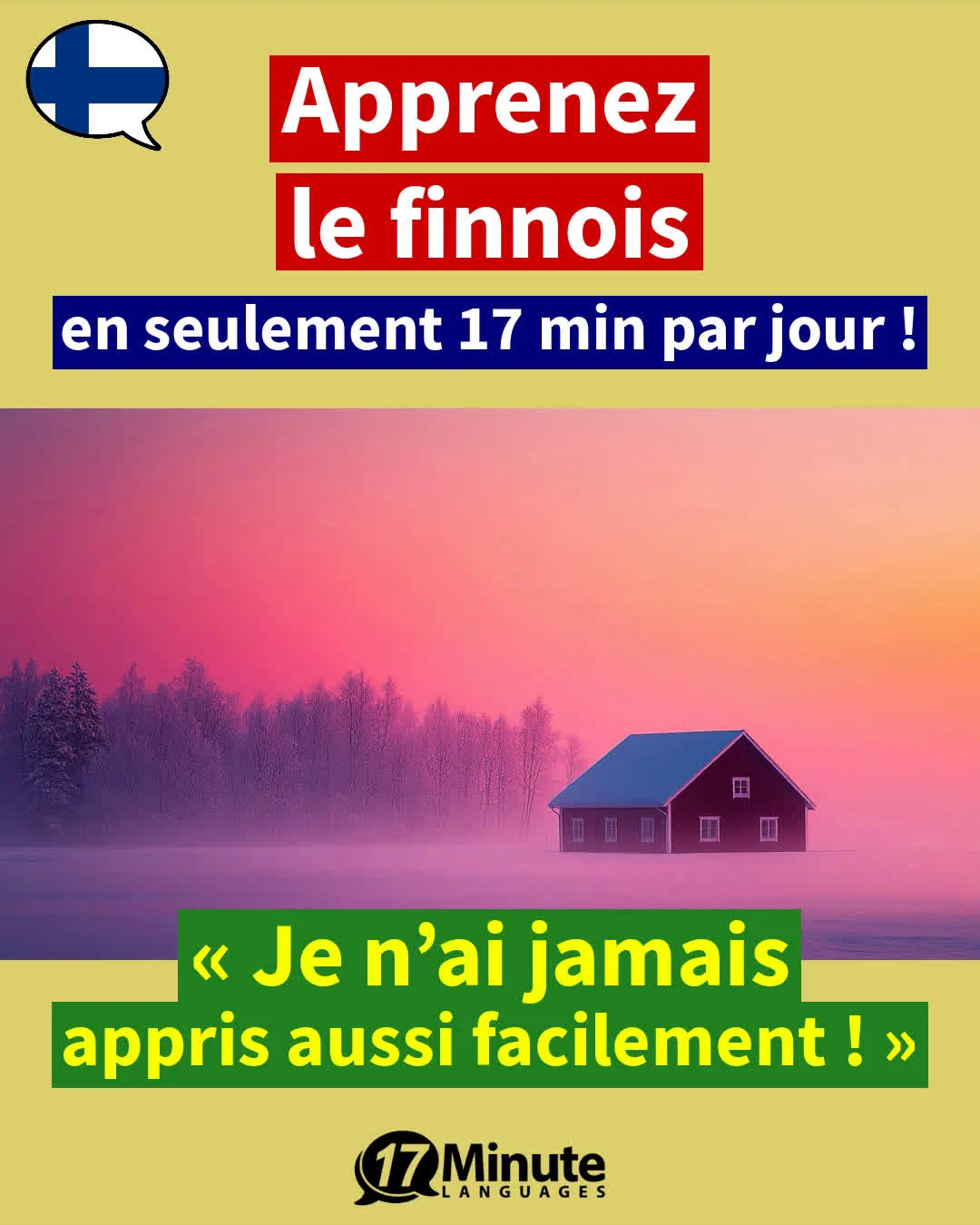  Avec ce programme d'entraînement au vocabualaire spécialisé, vous apprenez environ 2 100 mots de vocabulaire en finnois et atteignez le niveau d'un locuteur de langue maternelle finlandaise, C1-C2﻿ – apprentissage quotidien
