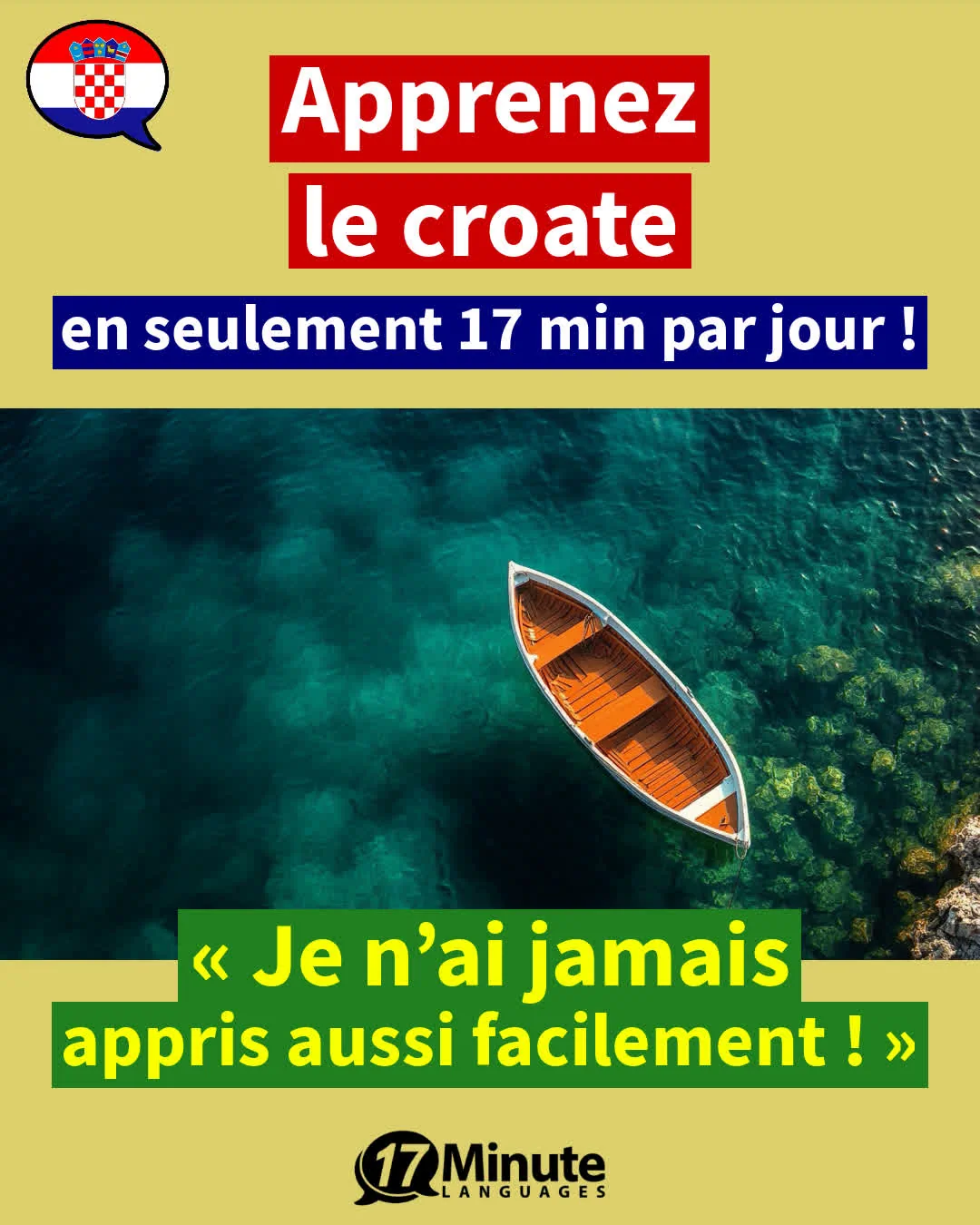 Avec ce programme d'entraînement au vocabualaire spécialisé, vous apprenez environ 2 100 mots de vocabulaire en croate et atteignez le niveau d'un locuteur de langue maternelle croate, C1-C2﻿ – apprentissage quotidien