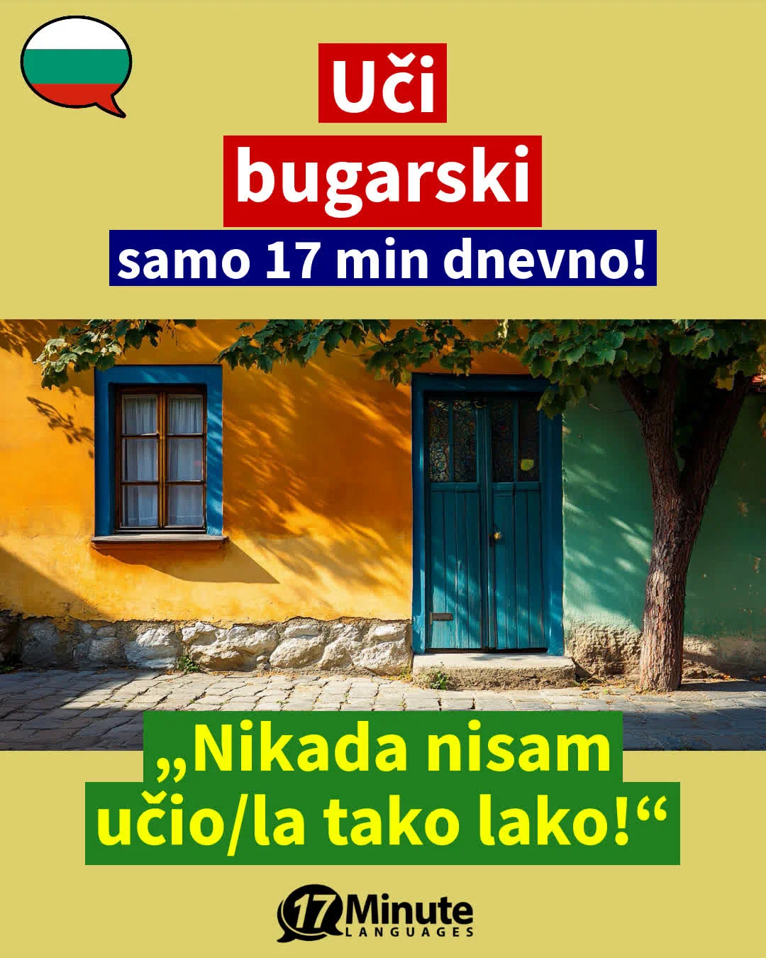 Učite bugarski znatno brže, nego s konvencionalnim metodama učenja – uz samo 17 minuta učenja na dan! – daily learning