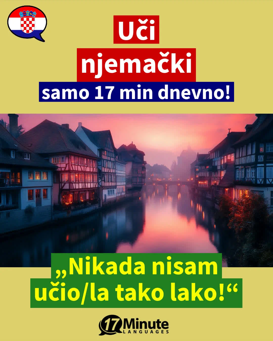 Učite njemački znatno brže, nego s konvencionalnim metodama učenja – uz samo 17 minuta učenja na dan! – daily learning