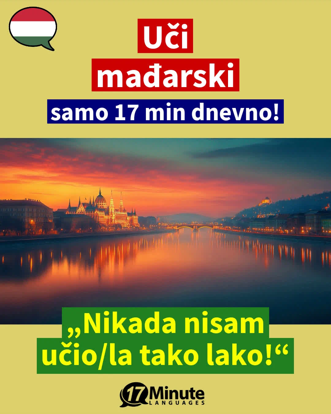 Učite mađarski znatno brže, nego s konvencionalnim metodama učenja – uz samo 17 minuta učenja na dan! – daily learning