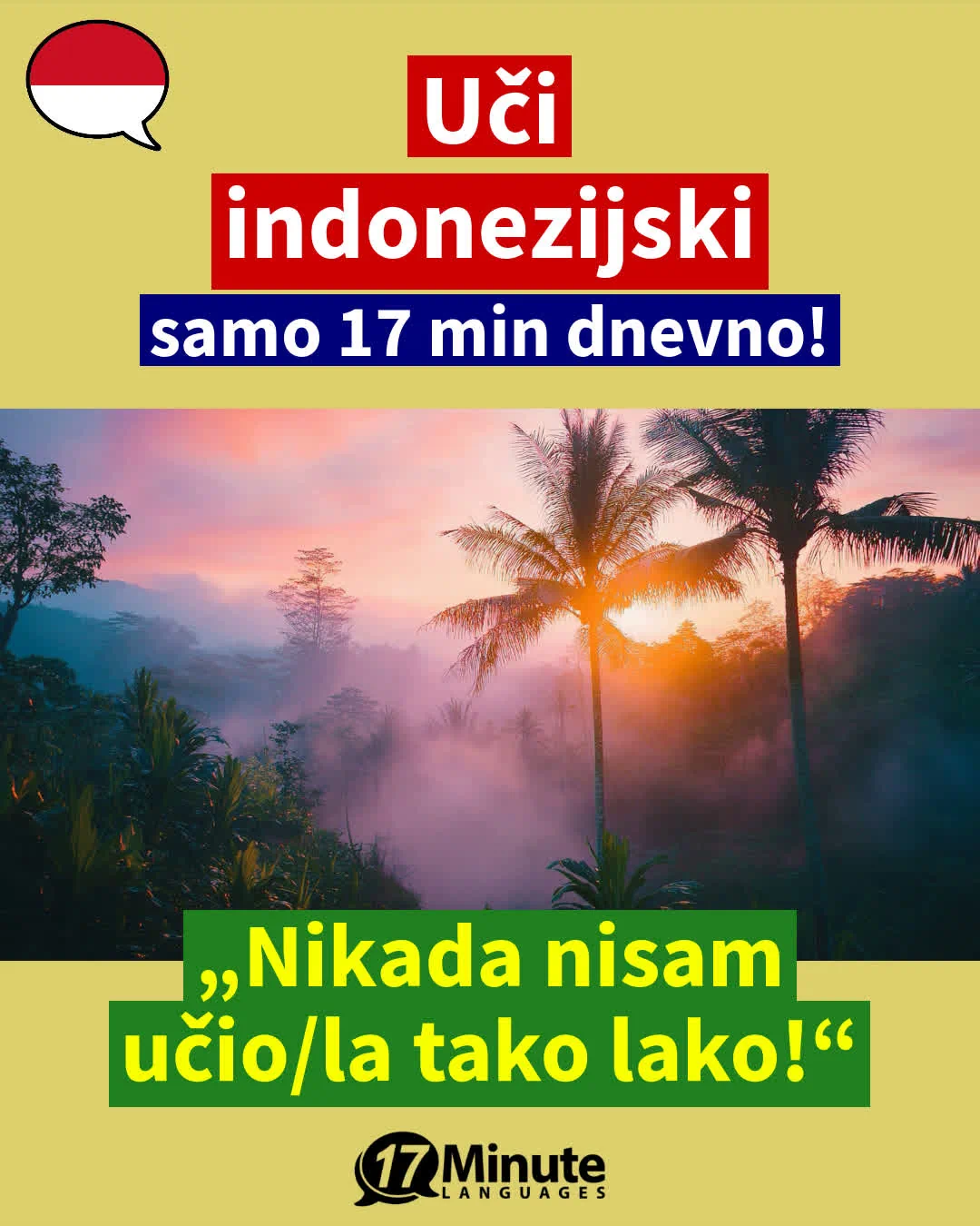 Naučite indonezijski brzo i ciljano za specifičnu primjenu – s tematski sortiranim poglavljima za gastronomiju i turizam! – daily learning
