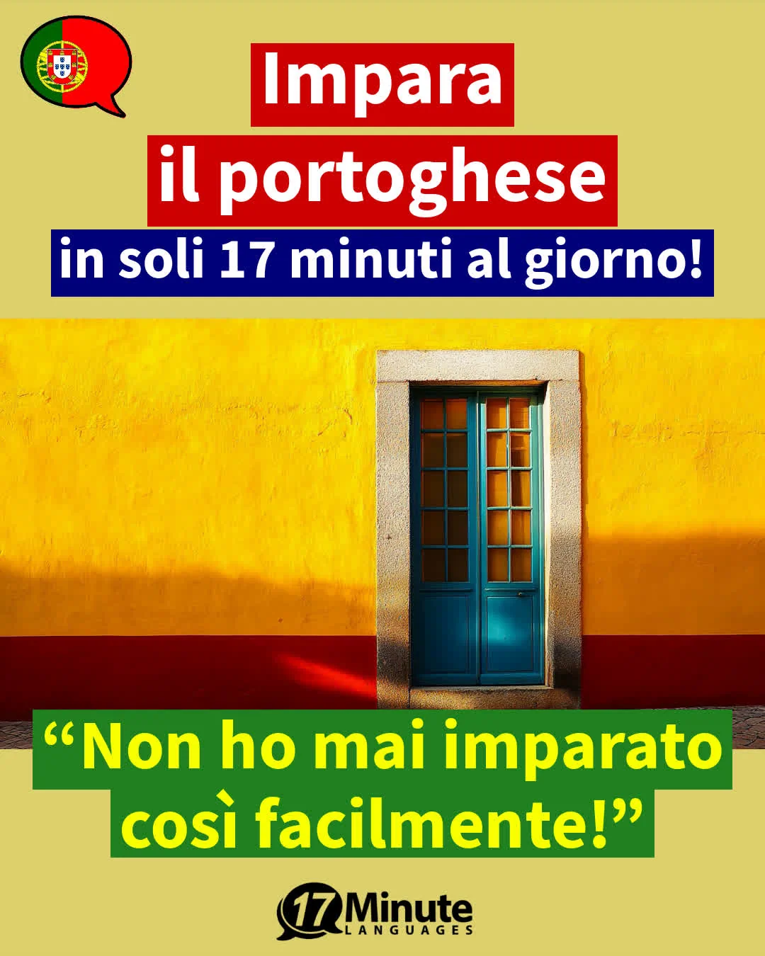 Impara il portoghese molto più velocemente rispetto ai tradizionali metodi d'apprendimento – con soli 17 minuti al giorno! – apprendimento quotidiano