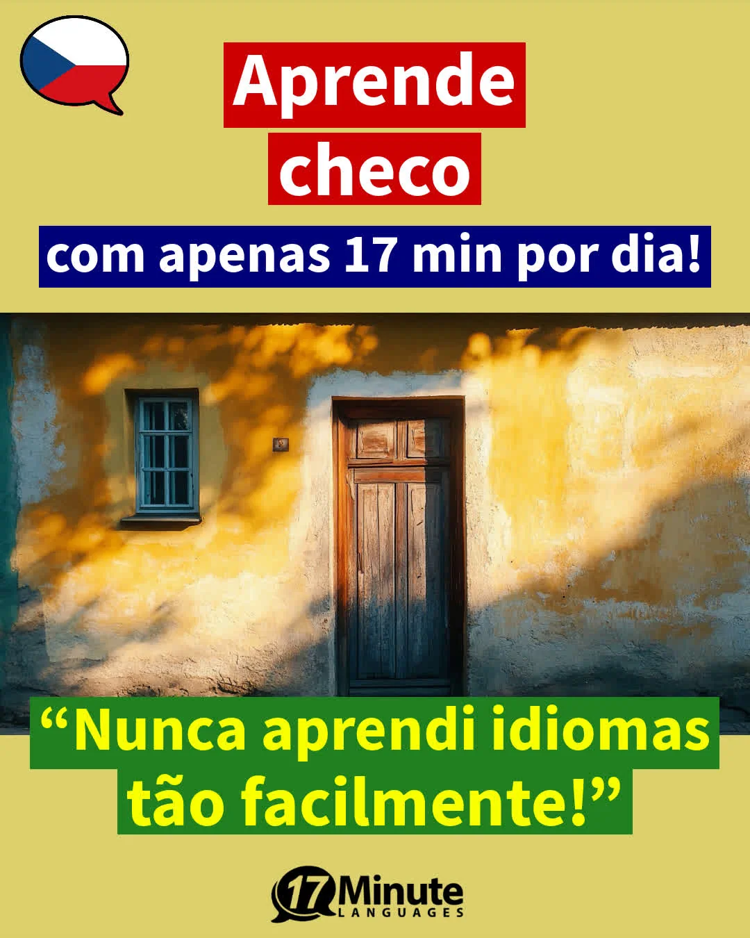 Ensina checo muito mais rapidamente do que com os métodos de ensino convencionais – com apenas 17 minutos de tempo de aprendizagem por dia! – aprendizagem diária