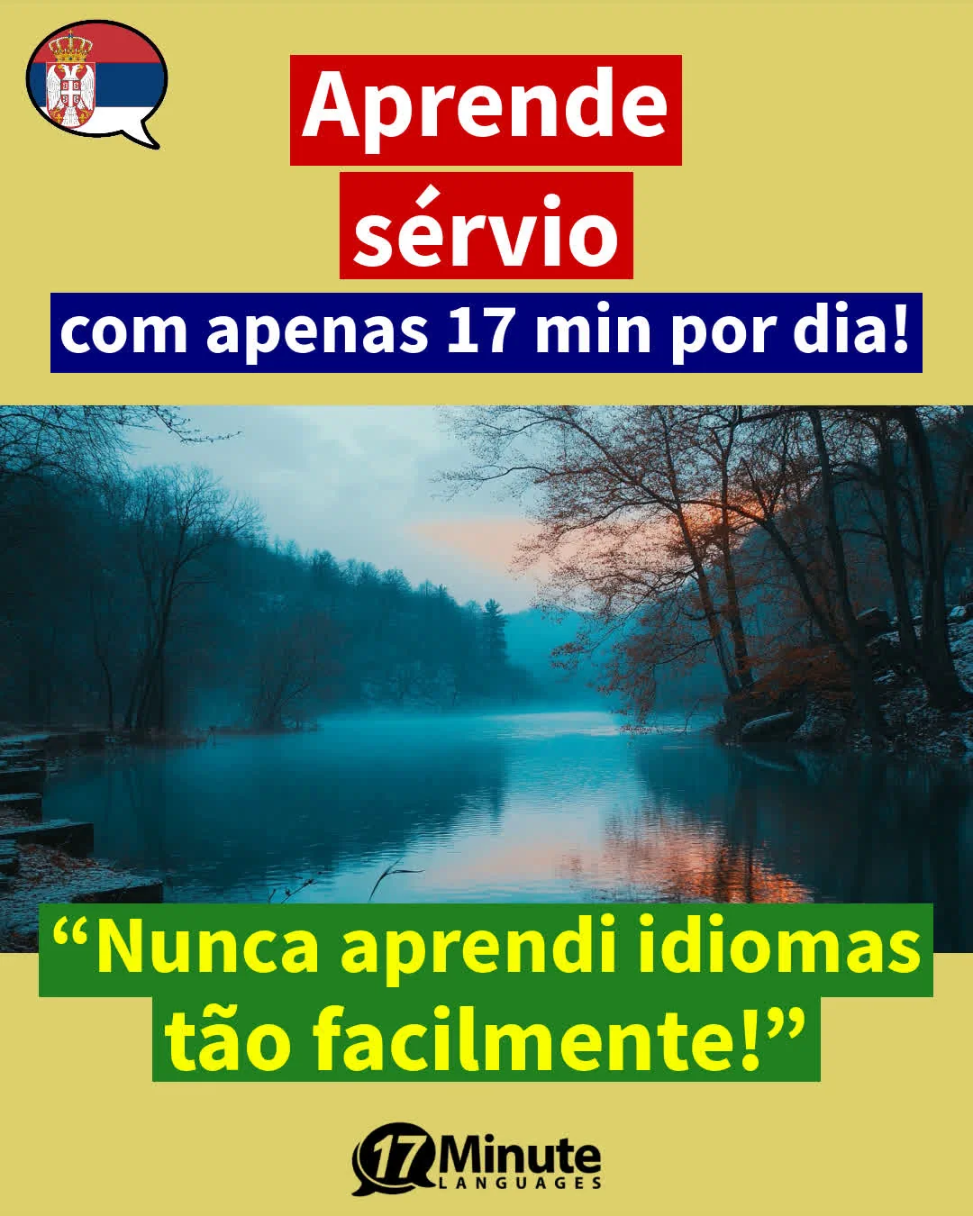 Ensina sérvio muito mais rapidamente do que com os métodos de ensino convencionais – com apenas 17 minutos de tempo de aprendizagem por dia! – aprendizagem diária