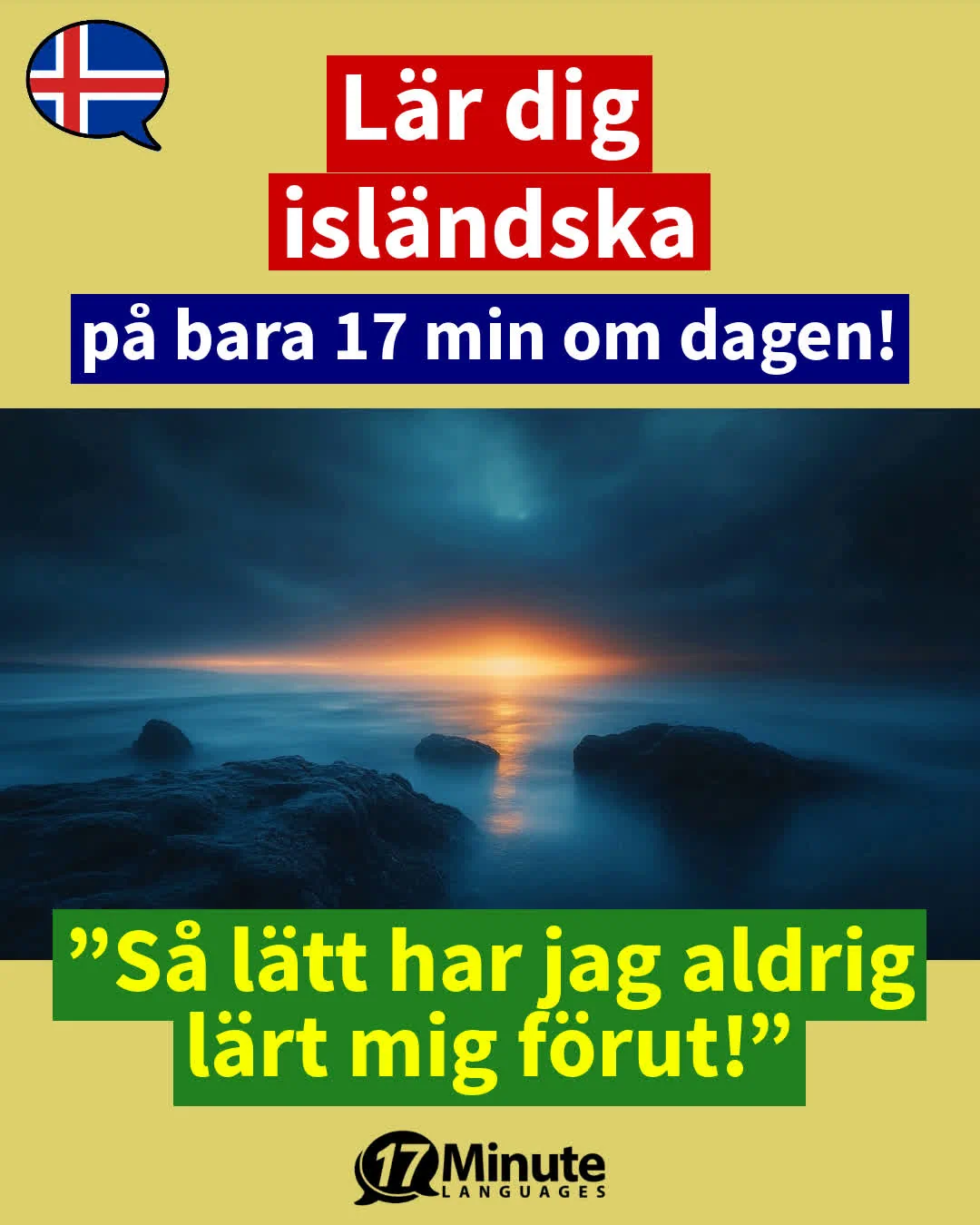 Lär dig över 2100 ord på isländska och nå samma nivå som en modersmålstalare C1/C2! – daily learning